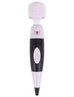 Бело-черный, работающий от USB вибромассажёр Black Edition - 32 см. (Цвет: белый с черным)