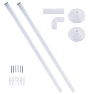 Карниз для ванной угловой Г-образный 80х80 см. Besser BS 0474A