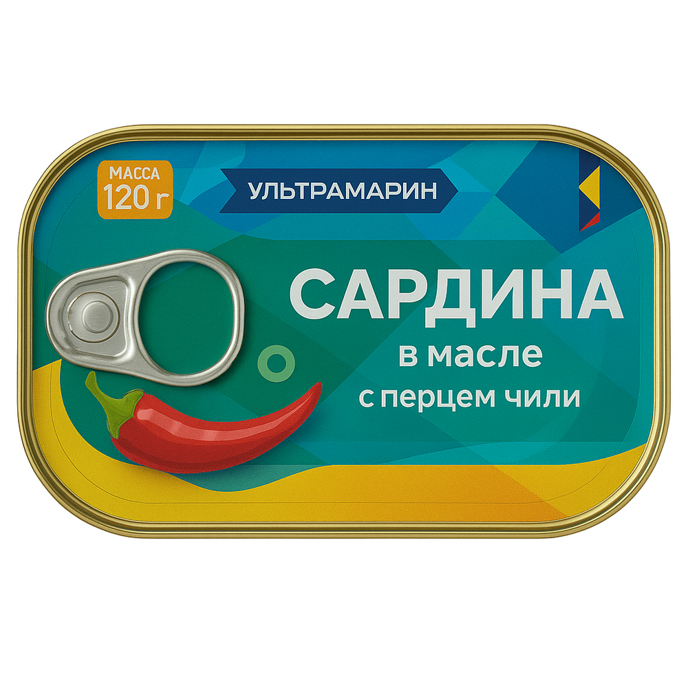 Сардина в масле с перцем чили Ультрамарин 120 гр