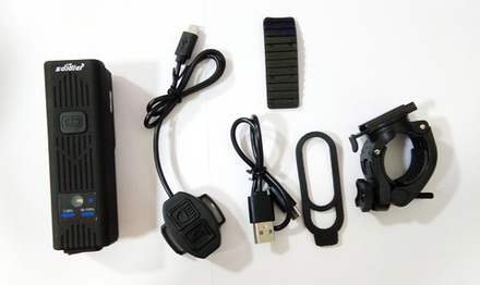Фонарь передний SJ-1007 400 LM USB зарядка (выносная кнопка+звонок)