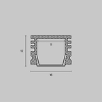 Алюминиевый профиль Maytoni накладной 16×12 (Серебро, 2 м), ALM005S-2M