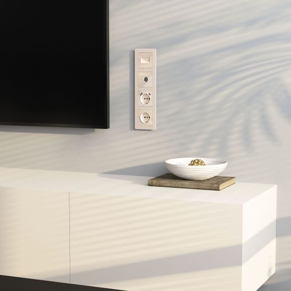 ТВ-розетка оконечная Werkel айвори акрил W1183043 4690389197130