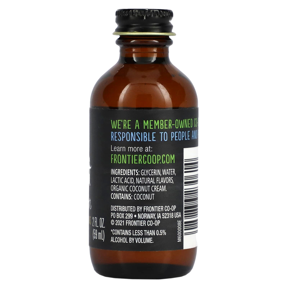 Frontier Co-op, Кокосовый ароматизатор, безалкогольный, 2 жидких унции (59 мл)