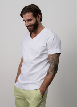 Медицинская туника с косым кроем