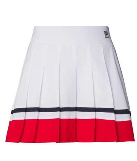 Детская теннисная юбка Fila Sabine - white/fila red comb