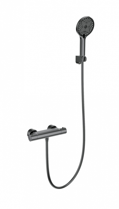 Смеситель для душа с термостатом WONZON & WOGHAND INN 3, Темный графит (WW-B2003-A-BGG)