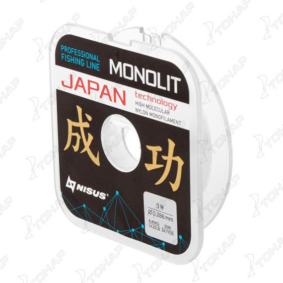 Леска MONOLIT 0,286mm/50m Nylon Transparent (N-MO-0.286-50) Nisus