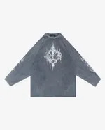Лонгслив Issaya x Volchok Ghost Castle серый