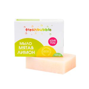 Мыло кусковое Мята и Лимон, 100 гр.