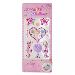 Наклейки-стразы Alingar, акриловые, "Сердечки", сердечки, звездочки, узоры, пакет с европодвесом