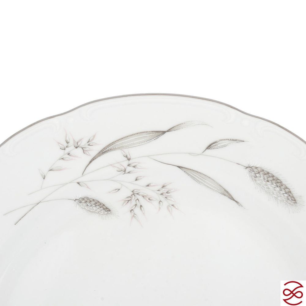 Блюдо круглое Thun Констанция Серебряные колосья 30 см