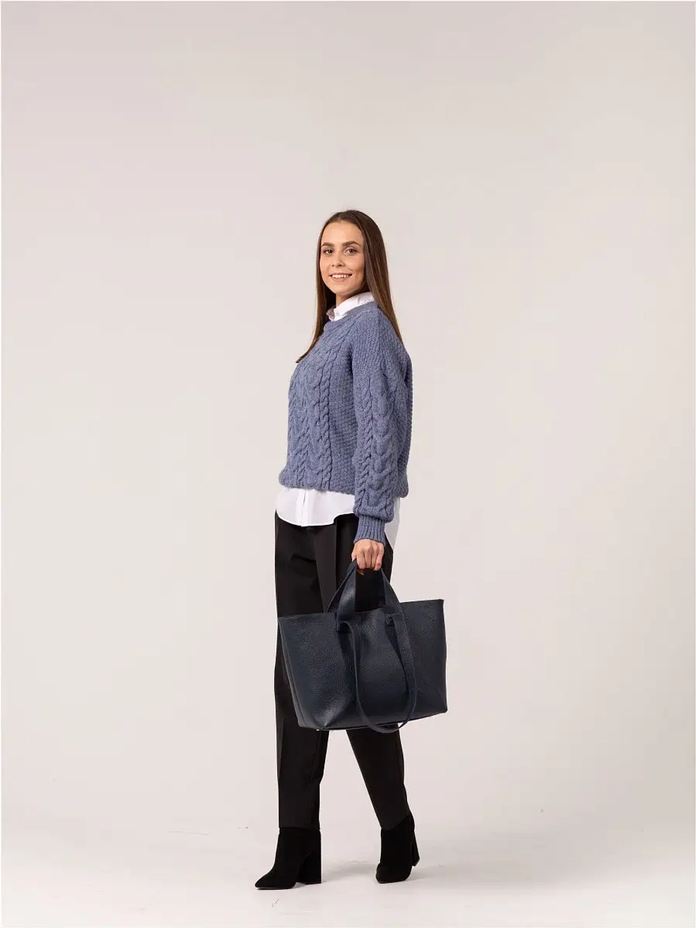 Сумка женская шоппер через плечо на ремне из кожи большая повседневная для женщины и мамы