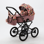 Универсальная детская коляска Adamex Porto Retro Flowers FL-2 (3в1)