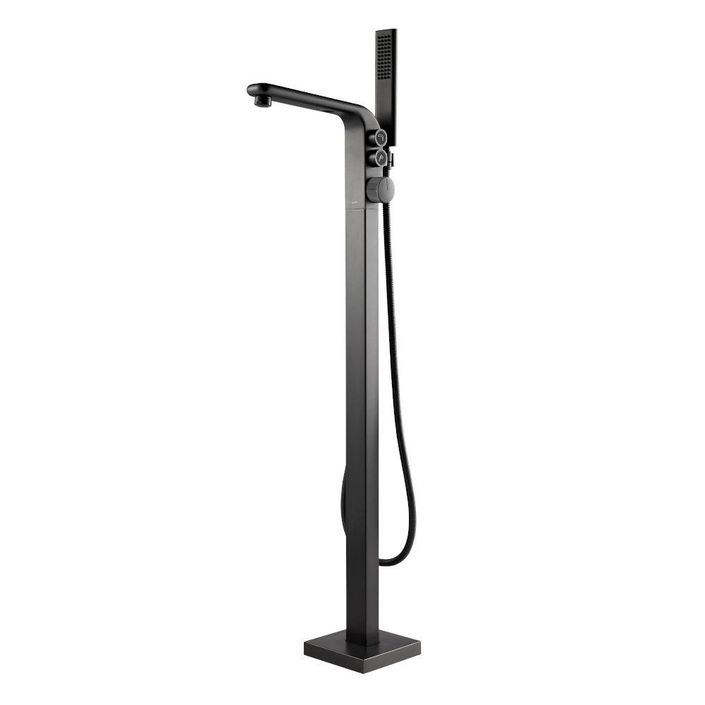 Смеситель для ванны Black&White Universe отдельностоящий Gun Metal (U7642GM)