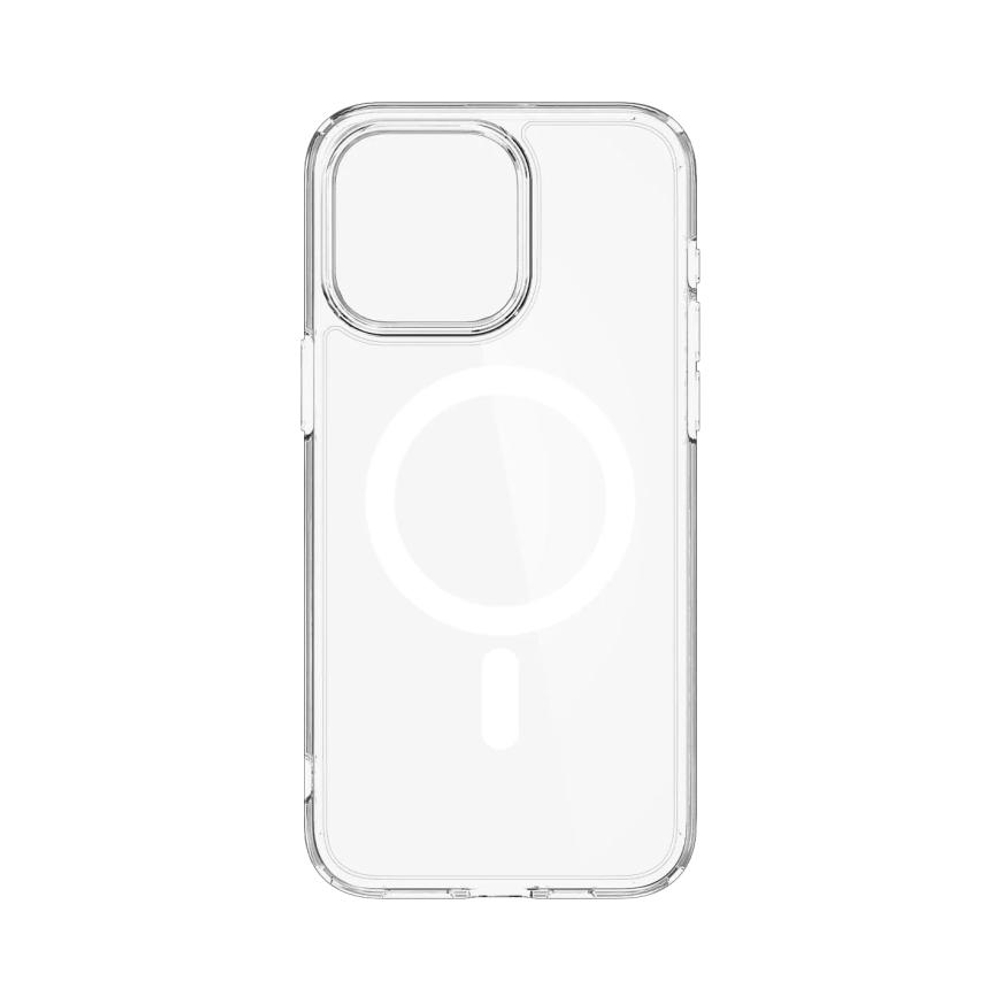Прозрачный чехол MagSafe Spigen Ultra Hybrid (Mag Fit) для iPhone 15 Pro Тонкий гибридный поликарбонатный чехол с повышенным уровнем защиты при падении