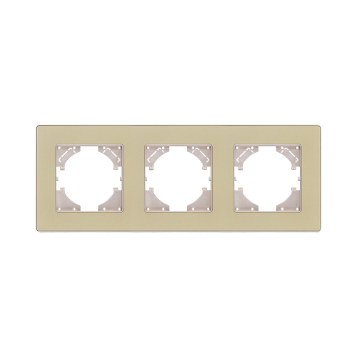 Рамка 3-постовая, золотой Kollinger Eleganz Acryl EA3GD