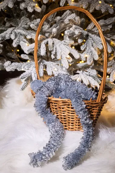 Мишура Волна д.50 мм., дл.2 м.,серебро, КАЗ КОМ (Г-282/серебро)