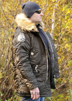 Куртка зимняя мужская Denali Husky Military (т. олива - beluga)