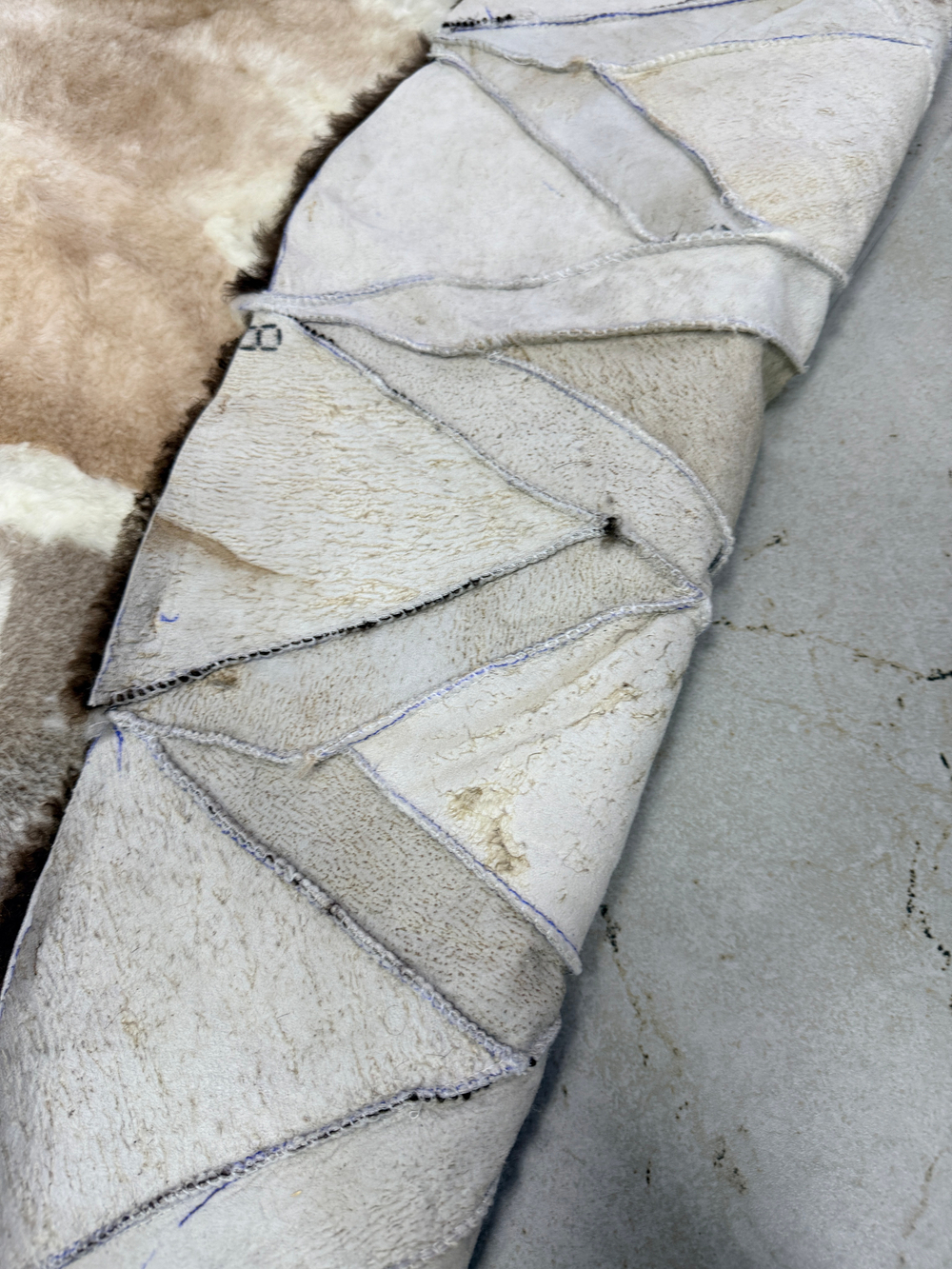 Ковер шкура натуральная овчина меховой