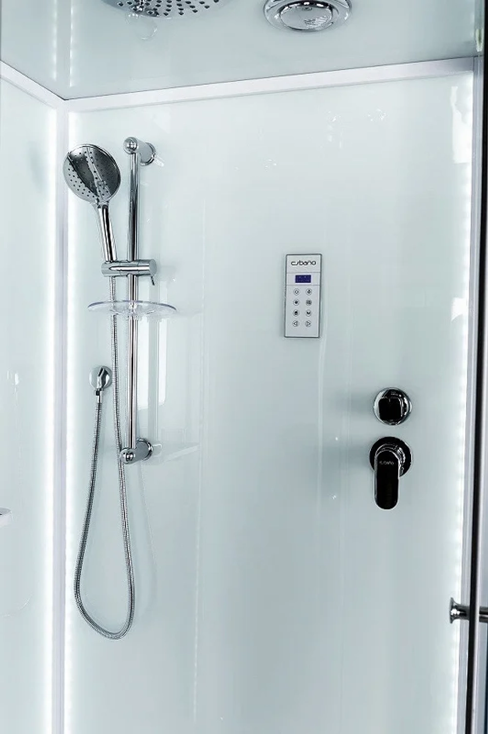 Душевая кабина Esbano (Эсбано) ES-L90CKR, с низким поддоном, с электрикой и LED освещением, 90х90х210