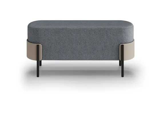 Банкетка Basic 100 см (светло-серый Твид, латте Нео, черый)