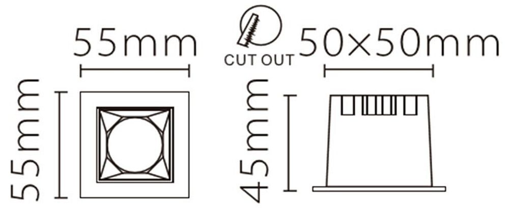 Встраиваемый светильник Fiberli XL003 12130304