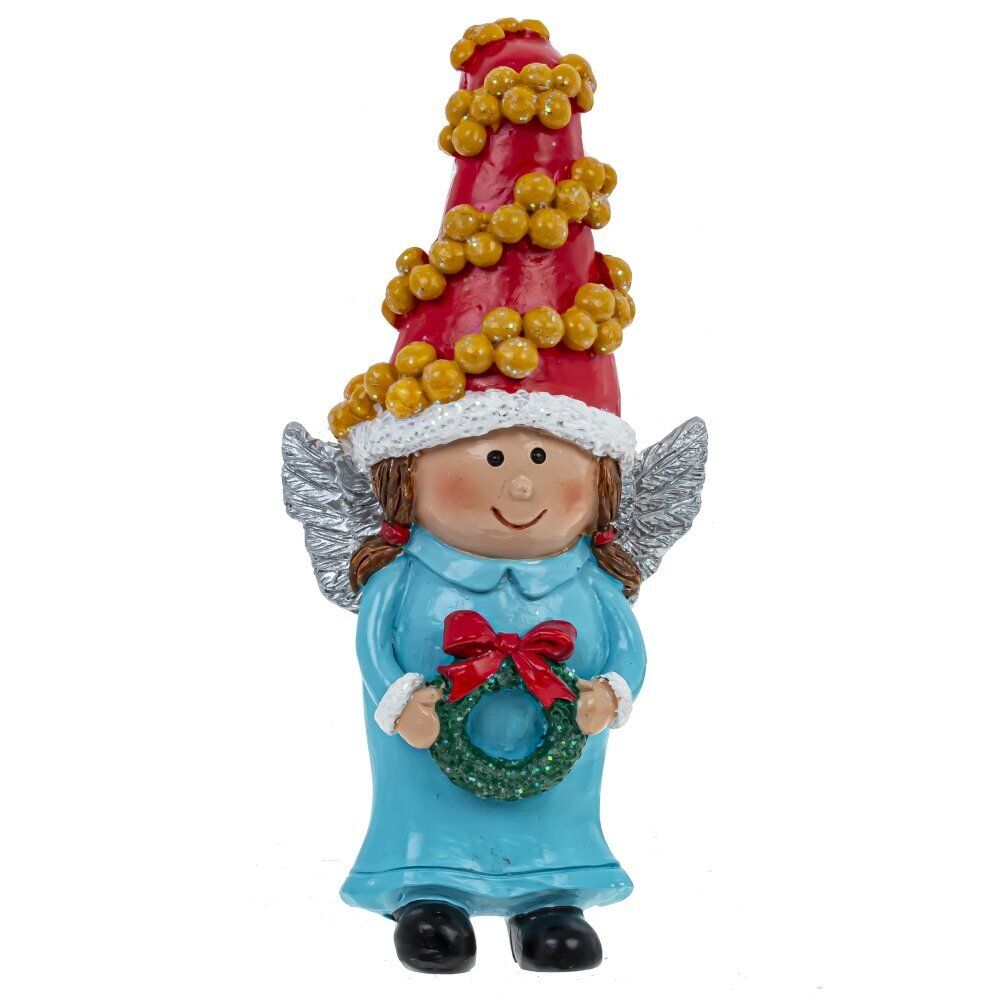 GAEM Фигурка декоративная "Ангел/Дед Мороз/Снеговик/Гном", L5 W3,5 H10,5 см, 4в.