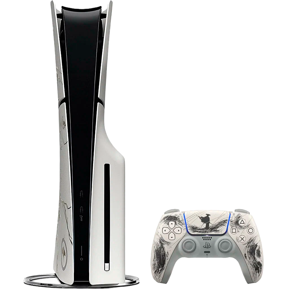 Игровая консоль Sony PlayStation 5 Slim 1TB (Версия с дисководом), Ghost of Yotei Black Limited Edition