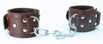 Коричневые кожаные оковы с клепками (Цвет: коричневый)