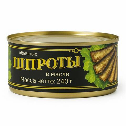 Шпроты в масле Обычные 240 гр
