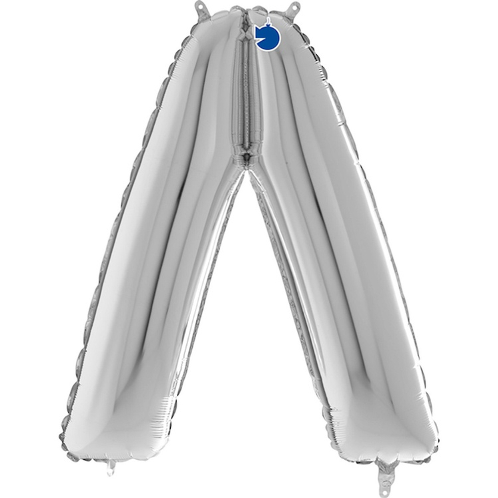 Шар фольгированный Буква V 66 см (Серебряный)