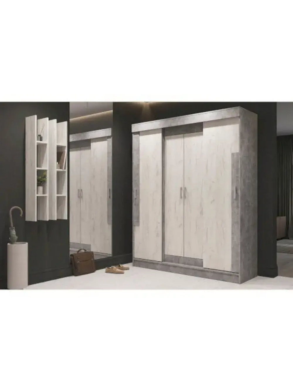 Шкаф-купе "Гамма"; ЛДСП; 160x52x210 см; универсальный