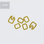 Плетеная прямоугольная застежка из металла