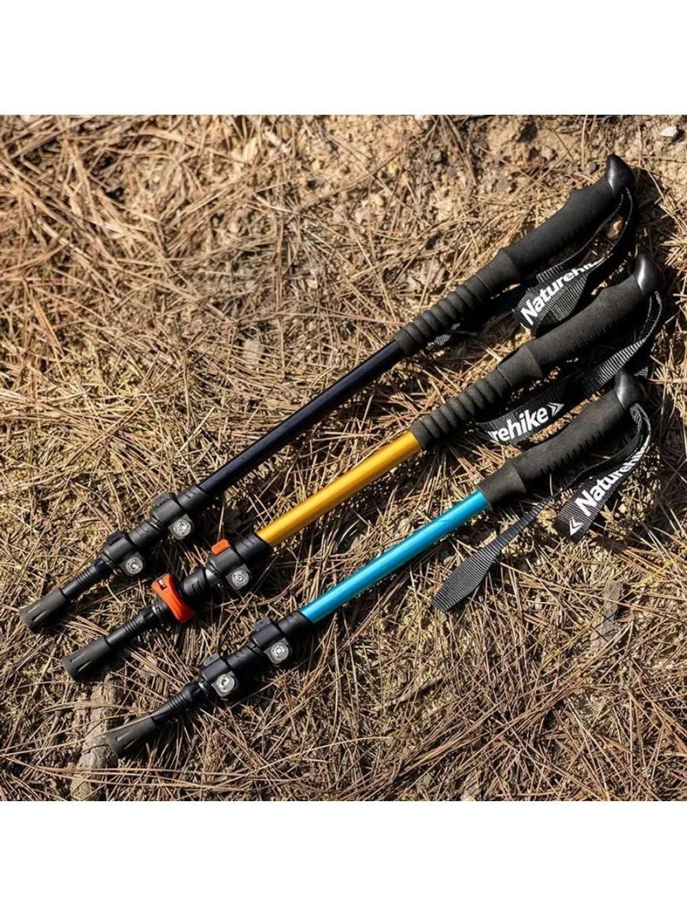 Палка треккинговая Naturehike ST 01 6061 (3-секции) NH17D001-Z (62-135cm) золото