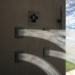 Форсунка для душа встраиваемая квадратная 477202NM черный