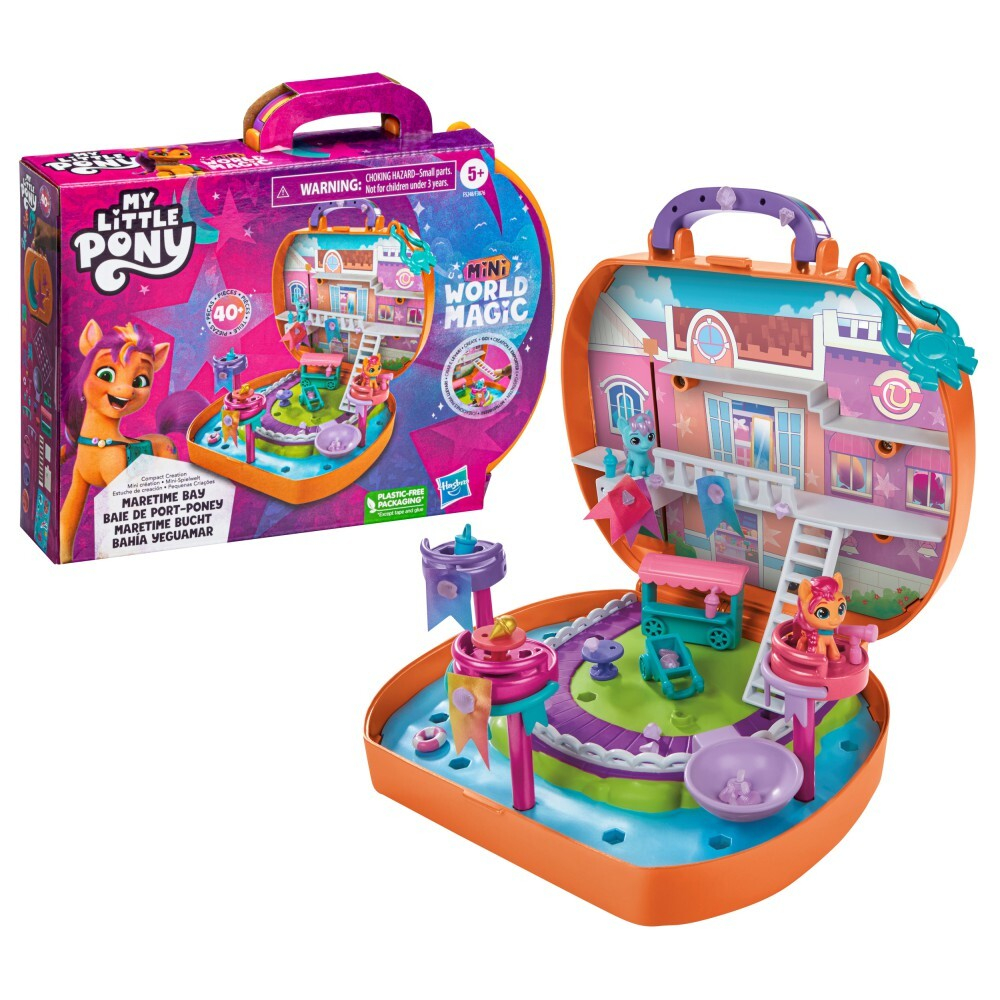 My Little Pony - Портативный набор Mini World Magic Creation Maretime Bay + фигурка Солнечного Старскаута / артикул   F3876 F5248  / GTIN 5010994109776