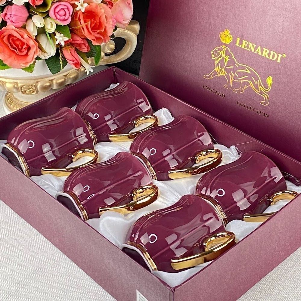 Lenardi 133-373 Набор из 6 кружек 400мл MULTICOLOR в под.уп.(х6)Фарфор