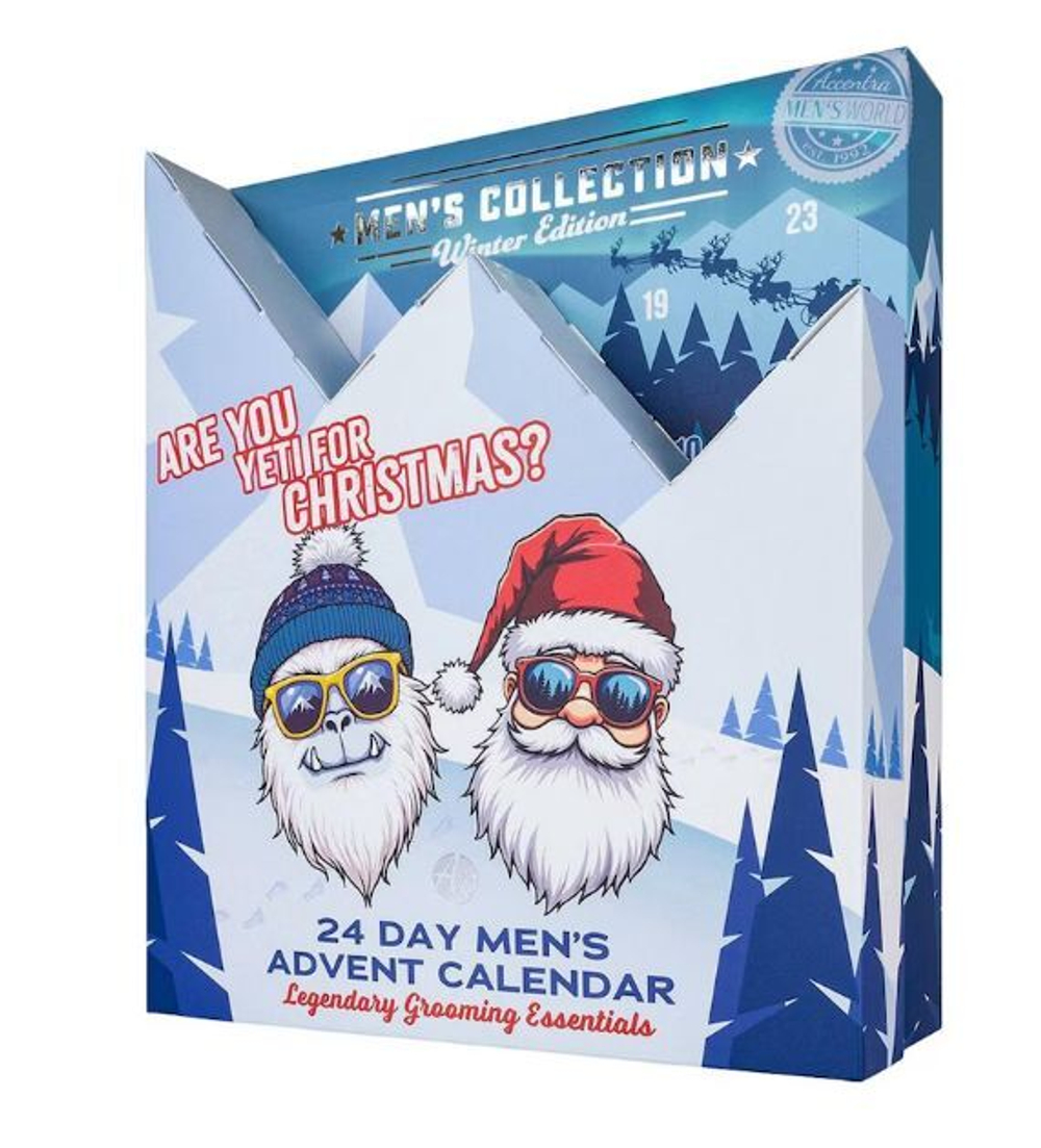Мужской адвент-календарь 2025 - 24 Day Advent Calendar, эксклюзивные бьюти-сюрпризы для лица и тела, косметика для всех типов кожи