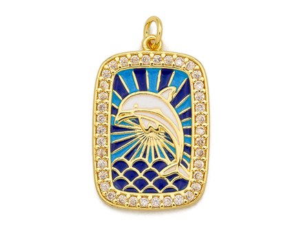 Подвеска-кулон "Дельфин" 27мм