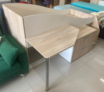 Кровать чердак Скаут сонома/белый 800