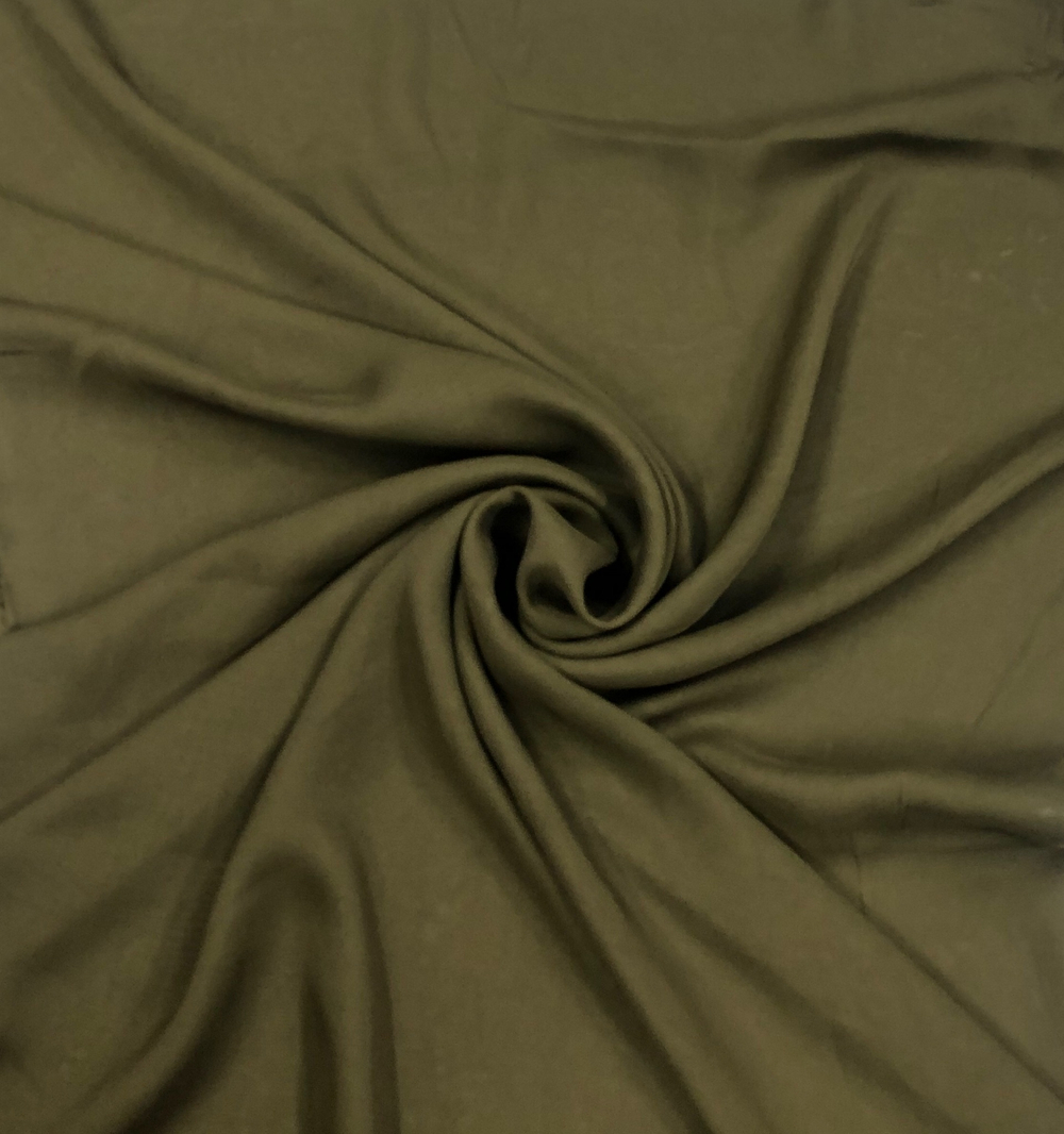 Ткань Шифон зеленый оливковый арт. 122310