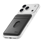 Кожаный чехол-бумажник MagSafe uBear Split Geo Гибридный картхолдер из полиуретановой кожи. Работает с приложением Apple «Локатор». Вмещает до четырёх карт