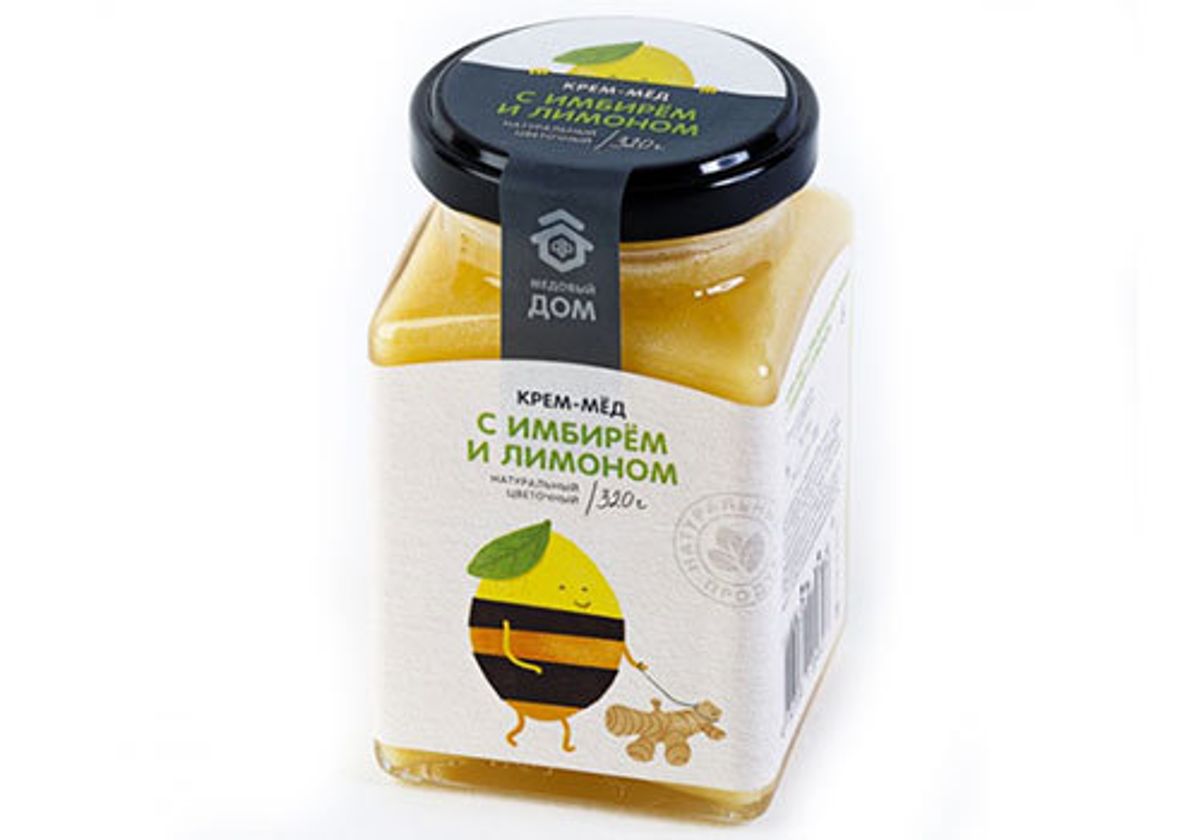 Крем-мёд с лимоном и имбирём, 320г