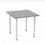 Стол квадратный на металлических опорах (серый)