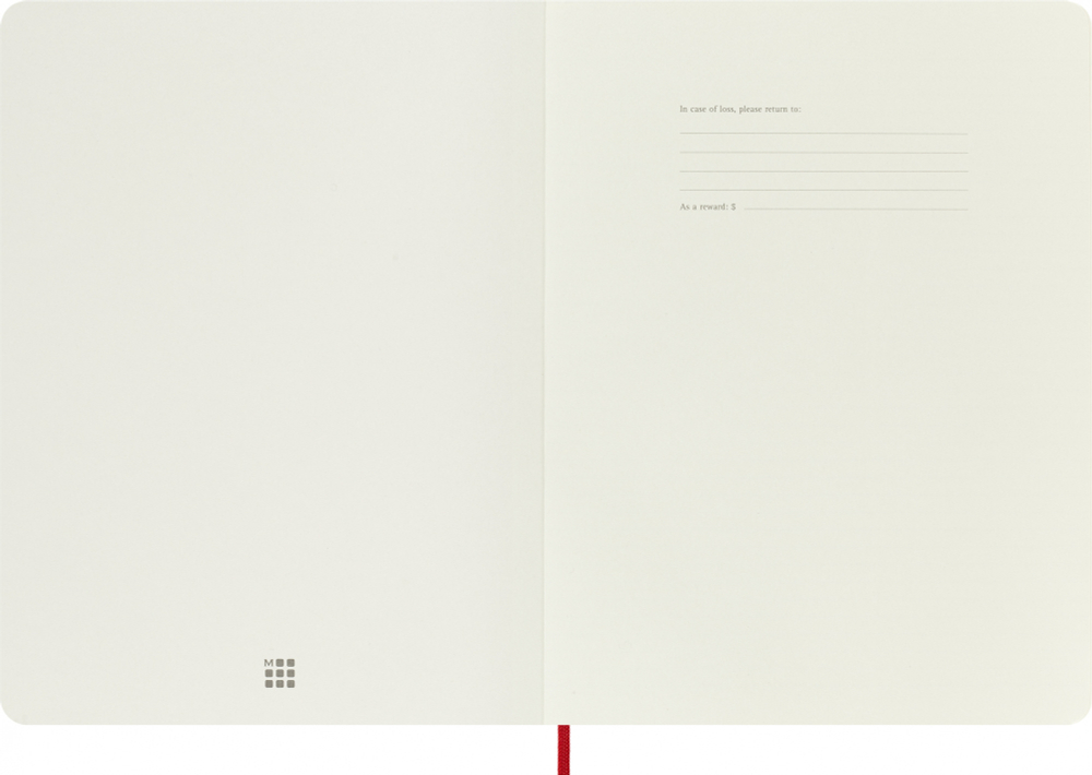 Блокнот Moleskine Classic Soft XLarge (QP623F2) 190х250мм 192стр. нелинованный мягкая обложка красный