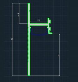 Теневой плинтус скрытого монтажа Pro Design 7209 белый, 2700x17,5x52 мм