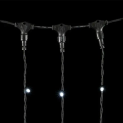 Светодиодный занавес с колпачком 1*6 м., 600 белых LED ламп, каучуковый черный провод, IP65, Beauty Led (LL601-1-2W)