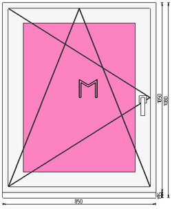 Пластиковое окно 1050 х 850 ТермА Эко + Москитная сетка