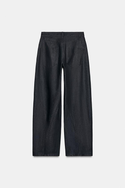 ZARA ДЖИНСЫ-БАЛЛОНЫ ZW COLLECTION, СЕРЫЙ