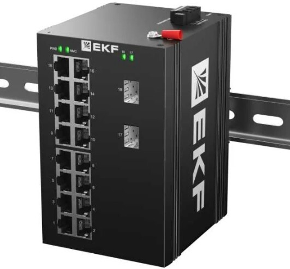 Коммутатор промышленный  EKF TSX-U-2GX/SFP-16GT